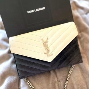 Small YSL Envelope Flap Wallet on Chain
